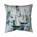 Fondo 20 x 20 in. Abstract Shapes & Boats-Double Sided Print Indoor Pillow FO2775262